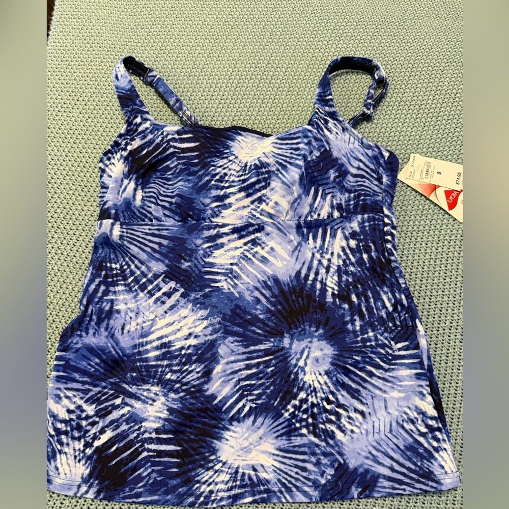 Lands' End Women’s Electric Blue Wired Tankini Regular